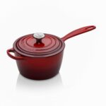 Cacerola Cocotte de hierro fundido esmaltado Le Creuset LS2518 1867SS 2.25 cuartos color cereza
