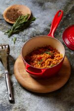 Cacerola Cocotte de hierro fundido esmaltado Le Creuset LS2518 1867SS 2.25 cuartos color cereza