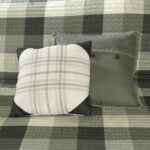 Colcha Reversible Madison Park Cabin MP13-4681 diseño cuadros todas las estaciones transpirable matrimonial queen con fu