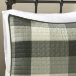 Colcha Reversible Madison Park Cabin MP13-4681 diseño cuadros todas las estaciones transpirable matrimonial queen con fu
