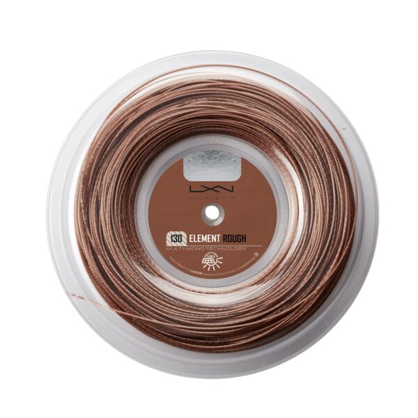 Luxilon Element Rough 130 - Cuerda de tenis (656.2 ft, color marrón)