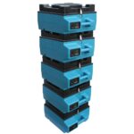 Purificador de aire comercial XPOWER X-3580 600 CFM filtracion HEPA 4 etapas 5 velocidades con luz UV azul para uso indu