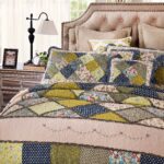 Colcha de retazos florales Tache Home Fashion Spring Shower VEQSSS-DXJ10077-S individual verde