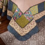 Colcha de retazos florales Tache Home Fashion Spring Shower VEQSSS-DXJ10077-S individual verde