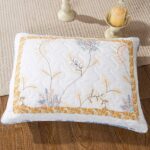 Juego de edredón algodón bordado costero reversible Tache Home Fashion VEJHW-668-T Twin blanco dorado azul cielo
