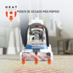 Limpiador de alfombras para mascotas Hoover PowerDash FH50700 compacto y ligero azul con tecnología HeatForce