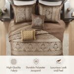 Colcha acolchada reversible Madison Park Bellagio MP13-5319 King 120x118 pulgadas todas las estaciones ligera transpirab