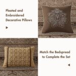 Colcha acolchada reversible Madison Park Bellagio MP13-5319 King 120x118 pulgadas todas las estaciones ligera transpirab