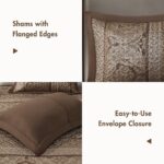 Colcha acolchada reversible Madison Park Bellagio MP13-5319 King 120x118 pulgadas todas las estaciones ligera transpirab