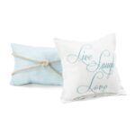 Juego de edredón reversible Lush Decor Triangle Home Fashions 16T002242 Harbor Life 7 piezas matrimonial Queen azul y gr