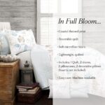 Juego de edredón reversible Lush Decor Triangle Home Fashions 16T002242 Harbor Life 7 piezas matrimonial Queen azul y gr