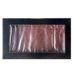Caja de sushi desechable Restaurantware Sakura Vision RWA0356 papel negro rectangular 8x4.8x1.8 pulgadas tapa integrada