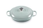 Cacerola de Hierro Fundido Esmaltado Le Creuset Signature LS2532-30717SS 3.3 Litros 3.5 Cuartos Gris Claro Azulado Sea S