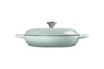 Cacerola de Hierro Fundido Esmaltado Le Creuset Signature LS2532-30717SS 3.3 Litros 3.5 Cuartos Gris Claro Azulado Sea S