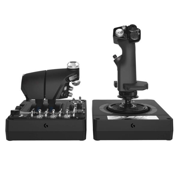 Joystick Throttle HOTAS Simulador de Vuelo Logitech G X56 945-000058 189 controles programables 4 resortes RGB 2 USB PC