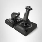 Joystick Throttle HOTAS Simulador de Vuelo Logitech G X56 945-000058 189 controles programables 4 resortes RGB 2 USB PC