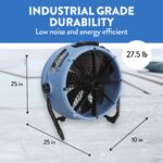 Ventilador de Ventilación Dri-Eaz Stealth AV3000 F568 – 2,600 CFM, 24 Pulgadas, Alta Velocidad Silencioso
