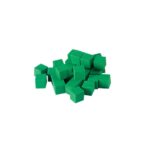 hand2mind Juego completo de diez bloques de base de espuma verde, bloques de valor de lugar, cubos de conteo para matemá