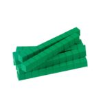hand2mind Juego completo de diez bloques de base de espuma verde, bloques de valor de lugar, cubos de conteo para matemá