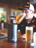 Termo Botella de Agua Growler Fifty Fifty V65001BK0 acero inoxidable doble pared aislado al vacío tapa de 3 dedos 64 oz