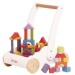 Le Toy Van - Petilou - Caminante de madera para niños pequeños y bebés | Andador educativo de nube arcoíris | Adecuado p