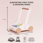 Le Toy Van - Petilou - Caminante de madera para niños pequeños y bebés | Andador educativo de nube arcoíris | Adecuado p