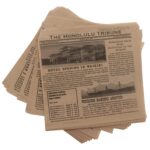 G.E.T. 4-T6000 - Papel de forro para aperitivo/cesta de servir, 7 x 7 pulgadas, Honolulu Newsprint (caja de 2000) GET 4-