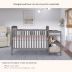 Dream On Me Anna - Cuna convertible 3 en 1 de tamaño completo para bebé y cambiador con almacenamiento en gris (Steel Gr