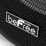 beFree Sound Altavoz portátil recargable Bluetooth de 18 pulgadas para fiestas con luces LED reactivas de sonido, USB/SD