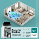 Aire acondicionado portátil SereneLife SLPAC8 enfriamiento individual con control remoto para habitaciones pequeñas