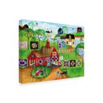 Cuadro arte fino Trademark ALI41037-C3547GG By the Sea Red Barn Quilt Makers 35x47 pulgadas multicolor