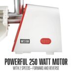 Weston Deluxe - Colador eléctrico para tomates, molinillo de alimentos, salsas para salsa, frutas, manzanas, bayas, 4 cu