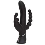 LoveHoney 67834: Conejo Feliz Triple Curva Negro