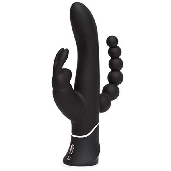 LoveHoney 67834: Conejo Feliz Triple Curva Negro