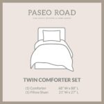 Juego de edredón Paseo Road Serape HiEnd Accents WS1753-TW-OC tamaño individual estilo suroeste a rayas marrón turquesa