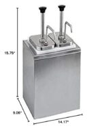 Bomba dispensadora de condimentos doble cámara Winco PKTS-2D 7 cuartos de galón para restaurante