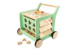 Small Foot Wooden Toys - Andador de madera pastel prémium para bebés y centro de juegos ¡Muévete! Diseñado para niños pe
