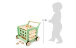 Small Foot Wooden Toys - Andador de madera pastel prémium para bebés y centro de juegos ¡Muévete! Diseñado para niños pe