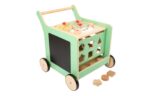 Small Foot Wooden Toys - Andador de madera pastel prémium para bebés y centro de juegos ¡Muévete! Diseñado para niños pe