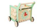 Small Foot Wooden Toys - Andador de madera pastel prémium para bebés y centro de juegos ¡Muévete! Diseñado para niños pe