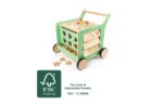 Small Foot Wooden Toys - Andador de madera pastel prémium para bebés y centro de juegos ¡Muévete! Diseñado para niños pe