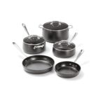 Batería de Cocina Juego de Ollas y Sartenes All Clad Groupe SEB HA1 11644913861 Antiadherente de Anodizado Duro Negro