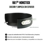 Batería de Cocina Juego de Ollas y Sartenes All Clad Groupe SEB HA1 11644913861 Antiadherente de Anodizado Duro Negro
