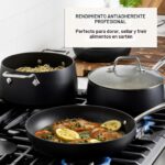 Batería de Cocina Juego de Ollas y Sartenes All Clad Groupe SEB HA1 11644913861 Antiadherente de Anodizado Duro Negro