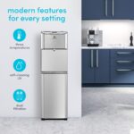 Dispensador de agua eléctrico sin garrafón Avalon A13 tres temperaturas reloj digital autolimpieza acero inoxidable