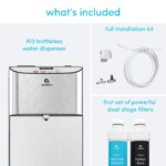 Dispensador de agua eléctrico sin garrafón Avalon A13 tres temperaturas reloj digital autolimpieza acero inoxidable