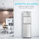 Dispensador de agua eléctrico sin garrafón Avalon A13 tres temperaturas reloj digital autolimpieza acero inoxidable