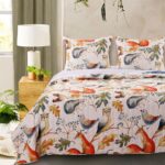 Juego de edredón King Barefoot Bungalow Willow Greenland Home Fashions GL-1806BMSK color blanquecino blanco
