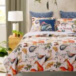 Juego de edredón King Barefoot Bungalow Willow Greenland Home Fashions GL-1806BMSK color blanquecino blanco