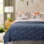 Juego de edredón King Barefoot Bungalow Willow Greenland Home Fashions GL-1806BMSK color blanquecino blanco